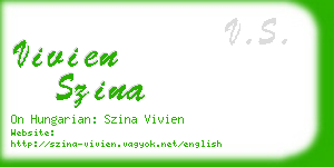 vivien szina business card